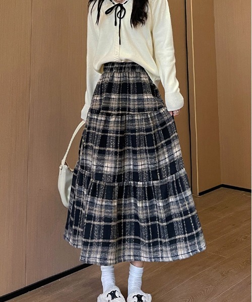 WEGO（ウィゴー） スカート WEGO/チェック3段ティアードスカート