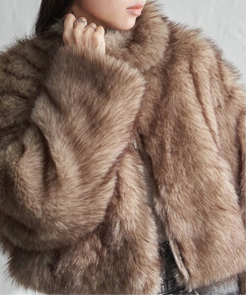 VENCE EXCHANGE ブルゾン アウター フェイクファーショート丈ダブル