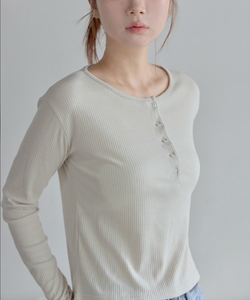 UNE MANSION tシャツ 「NEWカラー追加」ヘンリーネックシルバー