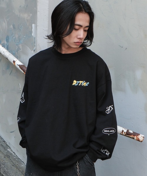 確実正規品新品未使用！ヤングブラッツ！ブラック Tシャツ ストリート tシャツ ∴WEGO/別注NEW JACKグラフィックロンT メンズ レディース