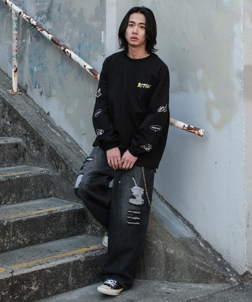 tシャツ ∴WEGO/別注NEW JACKグラフィックロンT メンズ レディース