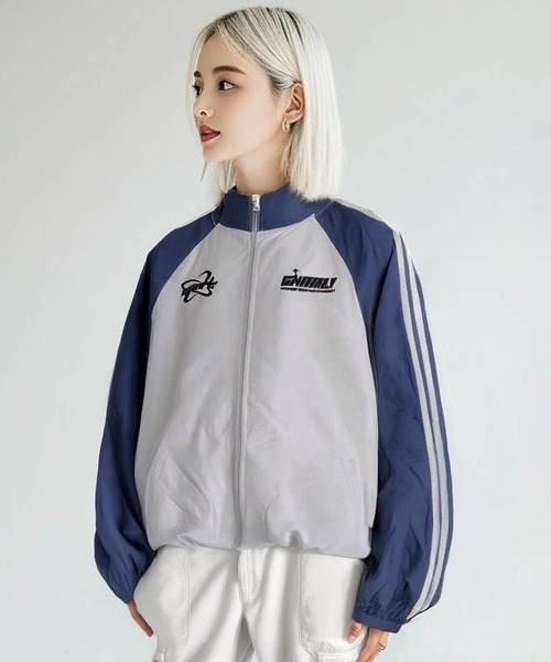 ブランド一覧 | ワールド オンラインストア SUGGESTION ナイロンジャケット jacket track nylon line Sleeve メンズウェア