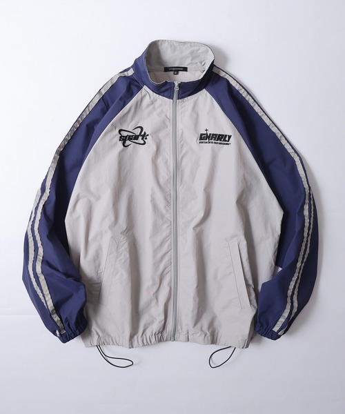 SUGGESTION ナイロンジャケット Sleeve line nylon track jacket