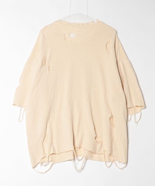 トップス Distressed Knit T-Shir kamiya KAMIYA - DISTRESSED KNIT T-SHIRTS