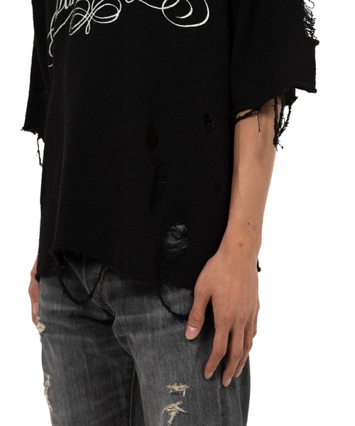 トップス Distressed Knit T-Shir kamiya KAMIYA - DISTRESSED KNIT T-SHIRTS