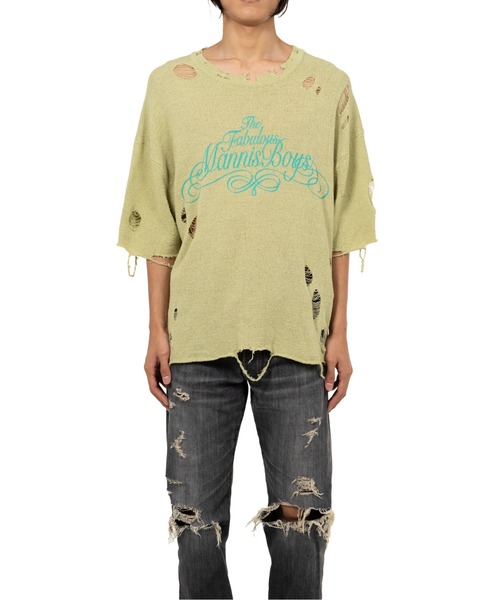 トップス Distressed Knit T-Shir kamiya KAMIYA tシャツ Distressed Knit T-Shirt メンズ : ZOZOTOWN