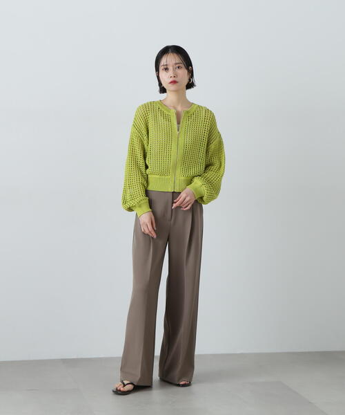 未使用　H beauty&youth フレアスラックス　ストレート　ワイドパンツ BEAUTY&YOUTH UNITED ARROWS タックワイドストレート パンツ