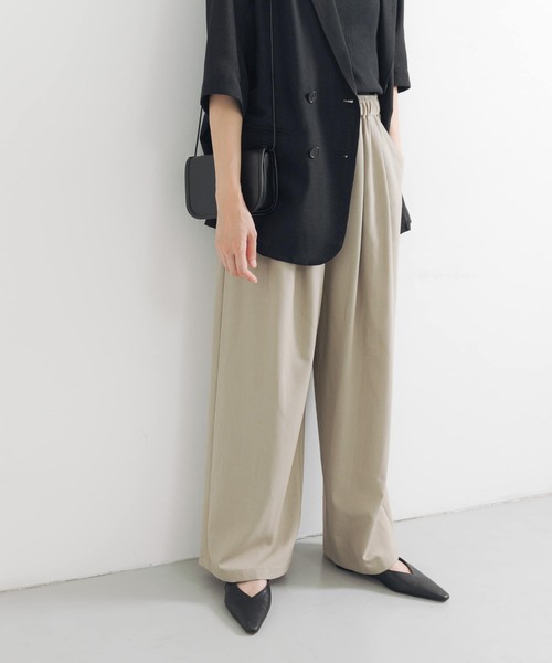 パンツ 「3サイズ展開」「イージーケア」タックギャザーストレートパンツ レディース | URBAN RESEARCH | 18