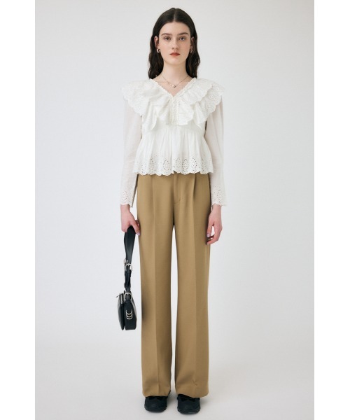 MOUSSY ブラウス シャツ EYELET RUFFLE レディース : ZOZOTOWN