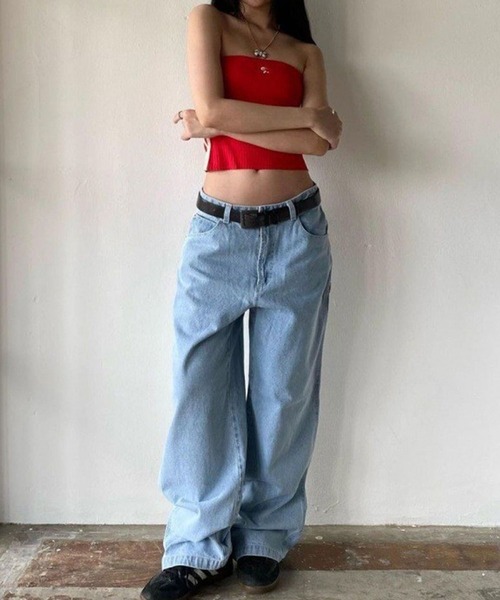 LYEON（リヨン） ジーンズ デニム デニムパンツ バック刺繍ワイド