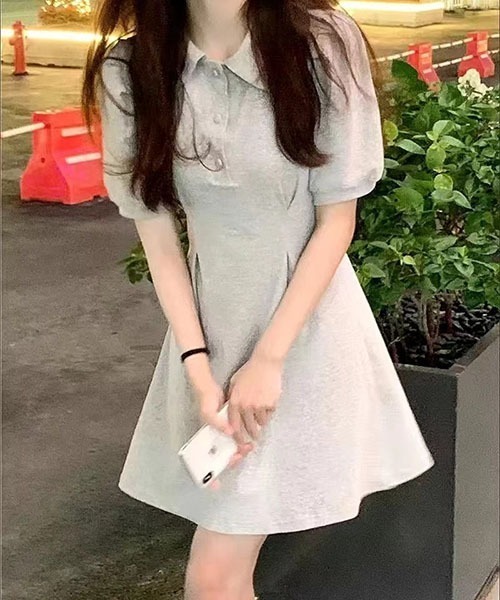 gossip!ロサンゼルス ワンピース 半袖 丸襟ポロワンピース 半袖