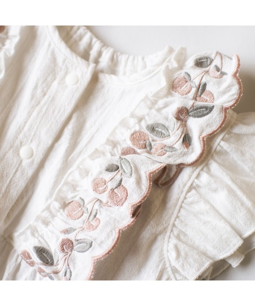 mocmof（モクモフ） ベビー服 ロンパース フルーツ 刺繍ロンパース