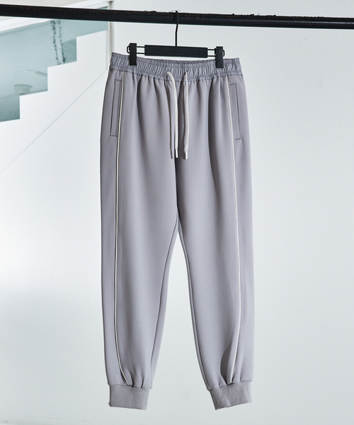 【ライトグレー】【セットアップ対応】サマーメッシュ ジョガーパンツ 5351 POUR LES HOMMES スウェットパンツ ジャージ 「セットアップ対応