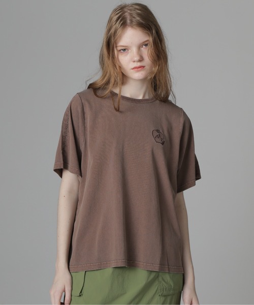 tシャツ 「直営店限定」LACE DETAILS EMBROIDERY T-SHIRT/レースディテール刺繍Tシャツ レディース
