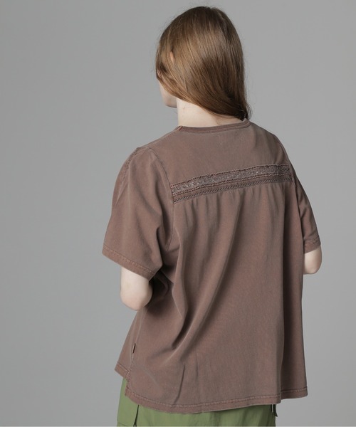 tシャツ 「直営店限定」LACE DETAILS EMBROIDERY T-SHIRT/レースディテール刺繍Tシャツ レディース 直営店限定》LACE DETAILS EMBROIDERY T-SHIRT／レース