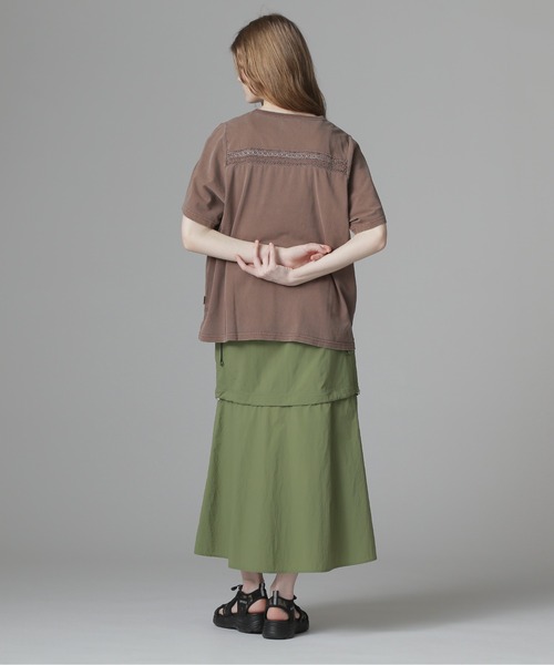 AVIREX tシャツ 「直営店限定」LACE DETAILS EMBROIDERY T-SHIRT