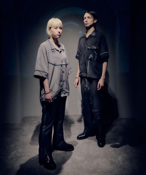 N'enuphar シャツ N'enuphar パイピングボーリングシャツ メンズ