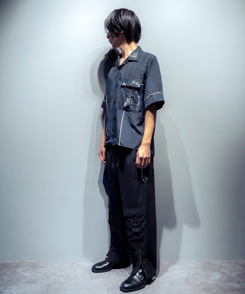 N'enuphar シャツ N'enuphar パイピングボーリングシャツ メンズ