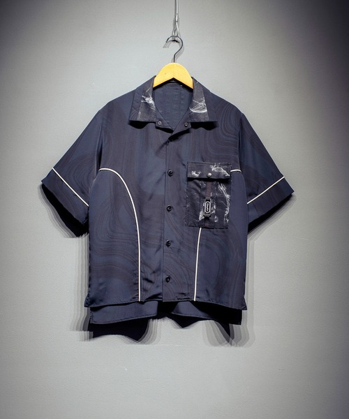 N'enuphar シャツ N'enuphar パイピングボーリングシャツ メンズ