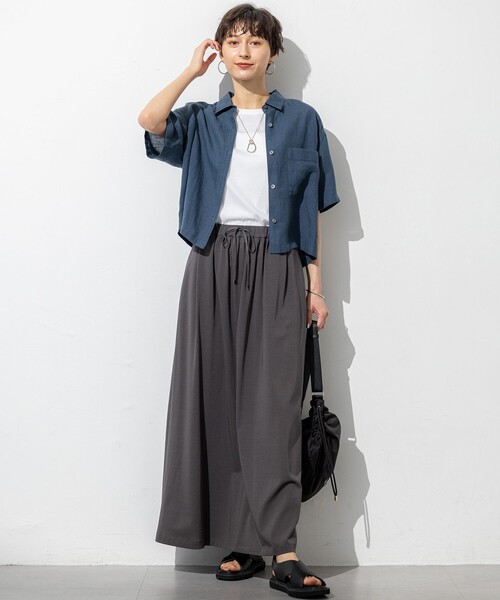 tシャツ 「汗じみ防止/速乾性」フレンチスリーブ  IT Tシャツ レディース 23区 tシャツ 「汗じみ防止/速乾性」フレンチスリーブ IT T