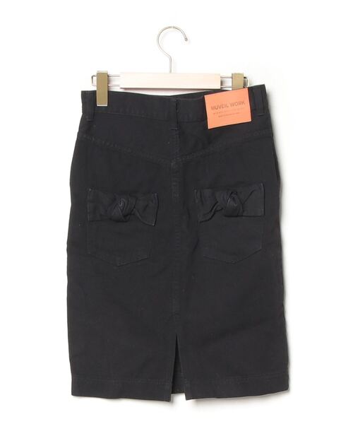 MUVEIL WORK デニムスカート MUVEIL WORK 「MUVEIL WORK」 デニムロングスカート 34 ブラック