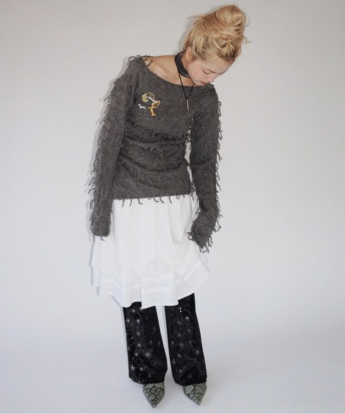 musubore（ムスボレ） ブーツ fur pointed toe boots / ポインテッド