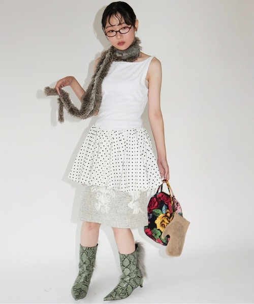 musubore（ムスボレ） ブーツ fur pointed toe boots / ポインテッド