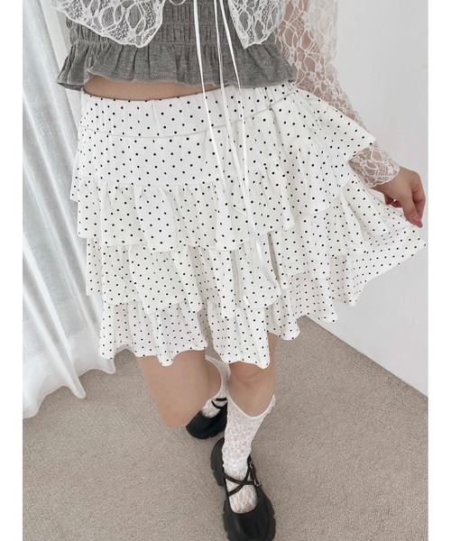 スカート ドットティアードミニスカート : ZOZOTOWN Yahoo!店 - 通販