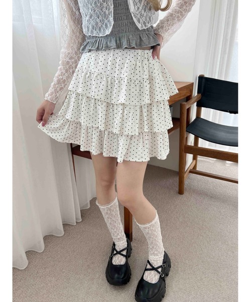 スカート ドットティアードミニスカート : ZOZOTOWN Yahoo!店 - 通販