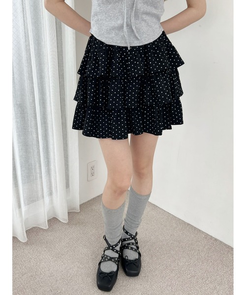 スカート ドットティアードミニスカート : ZOZOTOWN Yahoo!店 - 通販