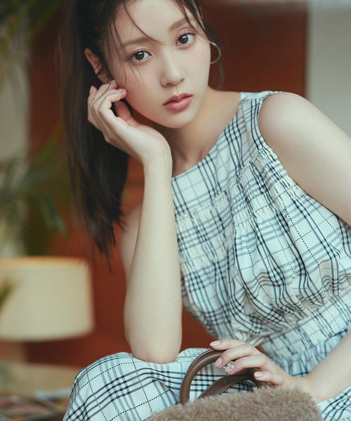 NATURAL BEAUTY BASIC ワンピース モノトーンチェックワンピース