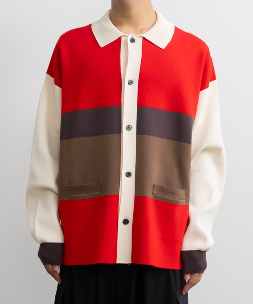 新品！未使用！SINSS！ニットポロカーディガン Knit polo cardigan / ニットポロカーディガン（カーディガン