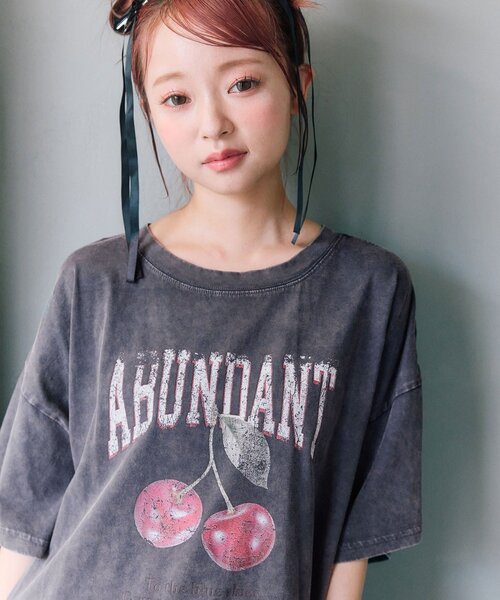 【美品】オレボレブラ Tシャツ 半袖 ビジュ さくらんぼ 豚さん レディース さくらんぼ柄Tシャツ | レディースファッション通販 - DHOLIC