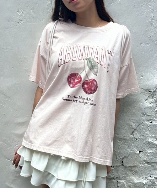 OLIVE des tシャツ Cherry Big Tシャツ レディース : ZOZOTOWN
