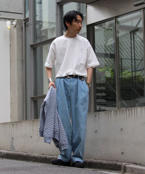 「GLOSTER」 半袖Tシャツ L グリーン メンズ