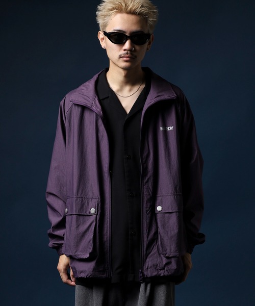 NERDY ナイロンジャケット アウトポケットベーシックウィンド