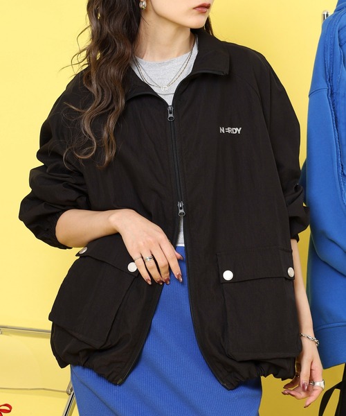 NERDY ナイロンジャケット アウトポケットベーシックウィンド