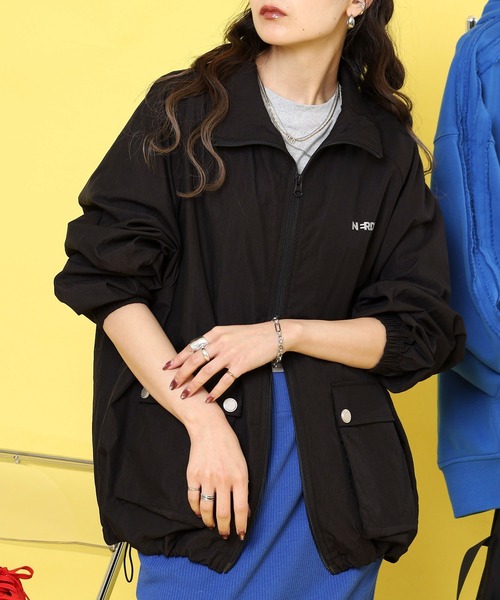 NERDY ナイロンジャケット アウトポケットベーシックウィンド
