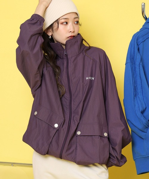 NERDY ナイロンジャケット アウトポケットベーシックウィンド