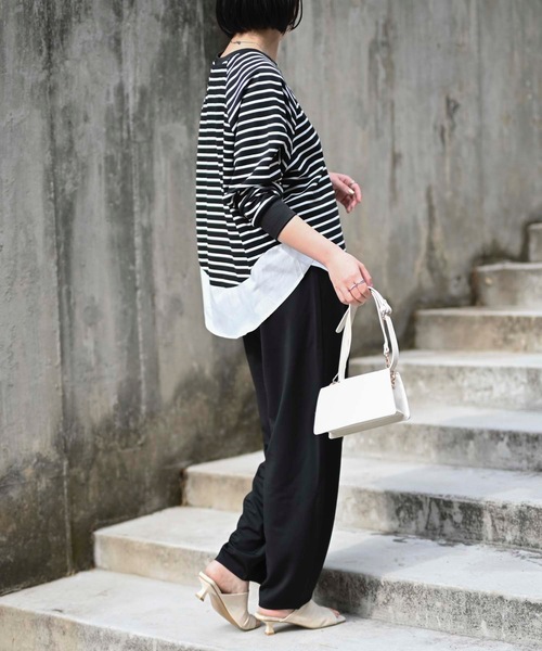 トップス not003 SLY | DUAL COLOR FRONT ZIP KNIT トップス (ニット ) |SHEL