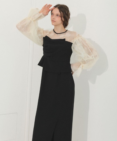 【美品】ANDRESD パーティドレス　お呼ばれドレス　結婚式 DONOBAN（ドノバン） ワンピース 「ANDRESD」ドレープビスチェドレス