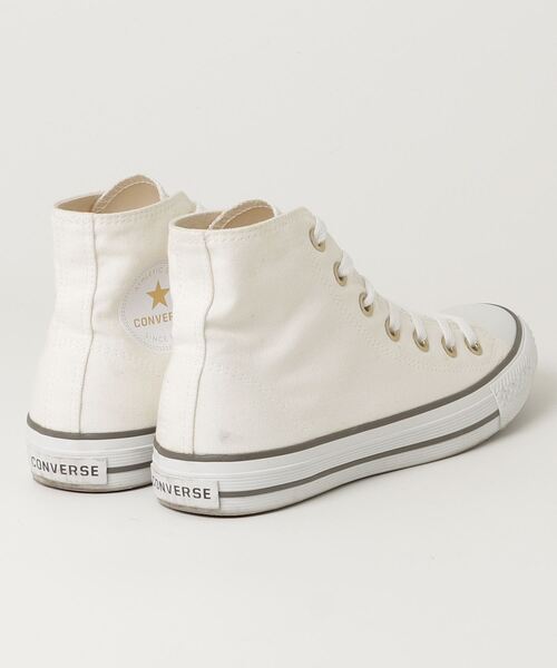 「CONVERSE」 ハイカットスニーカー「Disneyコラボ」 24.5cm ベージュ レディース