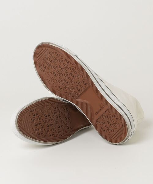 「CONVERSE」 ハイカットスニーカー「Disneyコラボ」 24.5cm ベージュ レディース