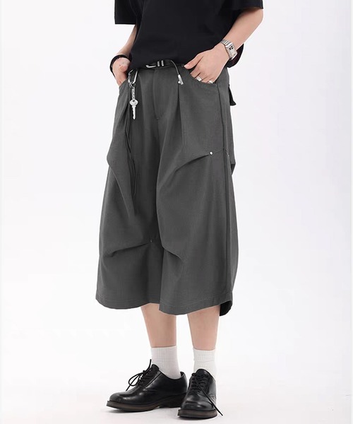 TOBEE ハーフパンツ スラックス 短パン 「TOBEE」タック スタッズ