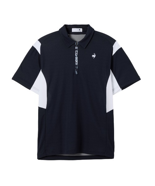 le coq sportif golf ゴルフ ハーフジップ トップス N644 le coq sportif GOLF tシャツ 無地ハーフジップ半袖シャツ