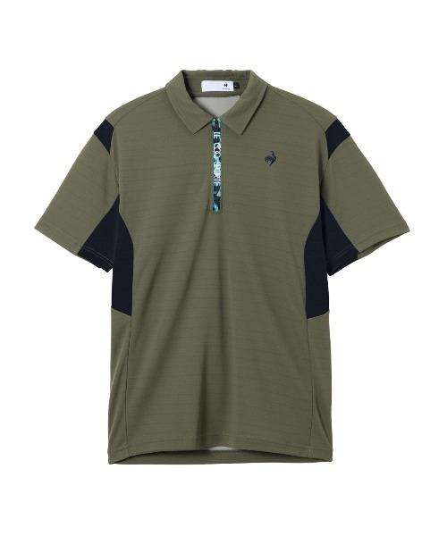 le coq sportif golf ゴルフ ハーフジップ トップス N644 le coq sportif GOLF tシャツ 無地ハーフジップ半袖シャツ