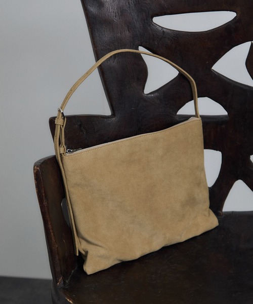【ベージュ（27）】【W S(ドゥーブル)】Ultrasuede(R)ZIPミニショルダー SALON adam et ropé(サロン アダム エ ロペ) / 【W S（ドゥーブル