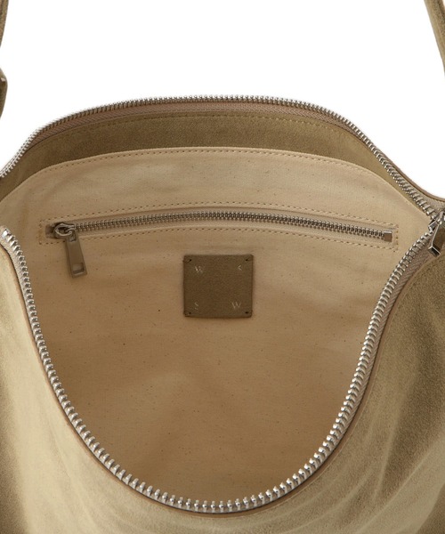 【ベージュ（27）】【W S(ドゥーブル)】Ultrasuede(R)ZIPミニショルダー SALON adam et ropé(サロン アダム エ ロペ) / 【W S（ドゥーブル