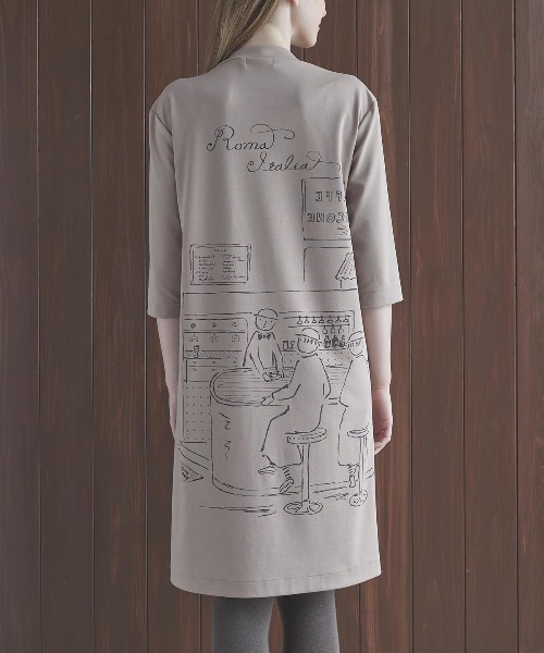 美品 PICONE ピッコーネローマ メガネ刺繍切替ワンピース 40 美品 PICONE ピッコーネローマ メガネ刺繍切替ワンピース 40 美品