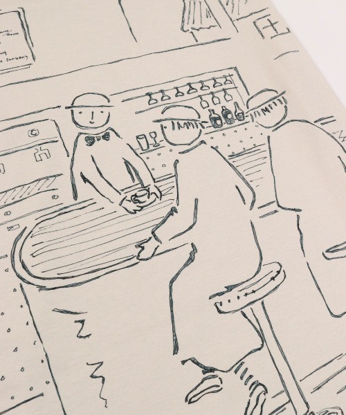 STUDIO PICONE（スタジオピッコーネ） ワンピース 七分袖イラスト冷感